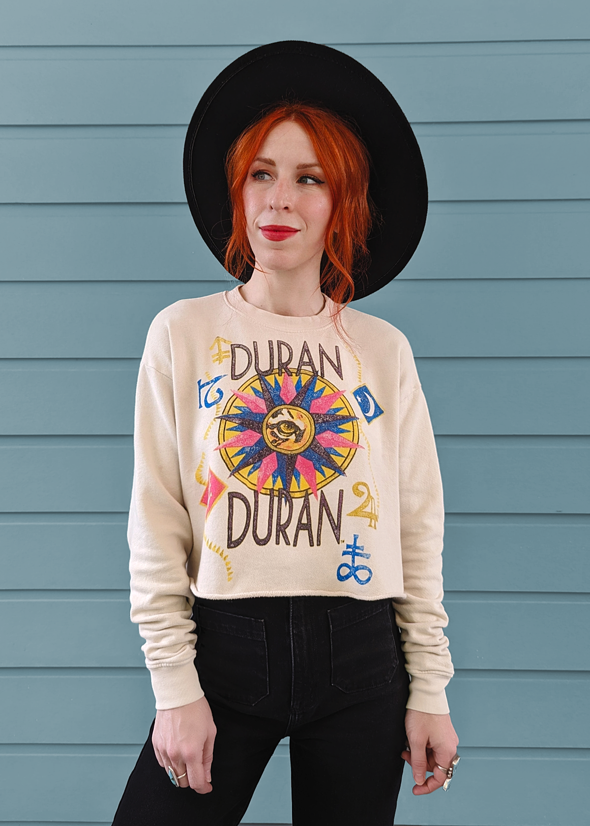 Daydreamer LA Duran Duran Seven and the Ragged Tiger 1984 Tour Crop Sweatshirt. Made in USA and officially licensed