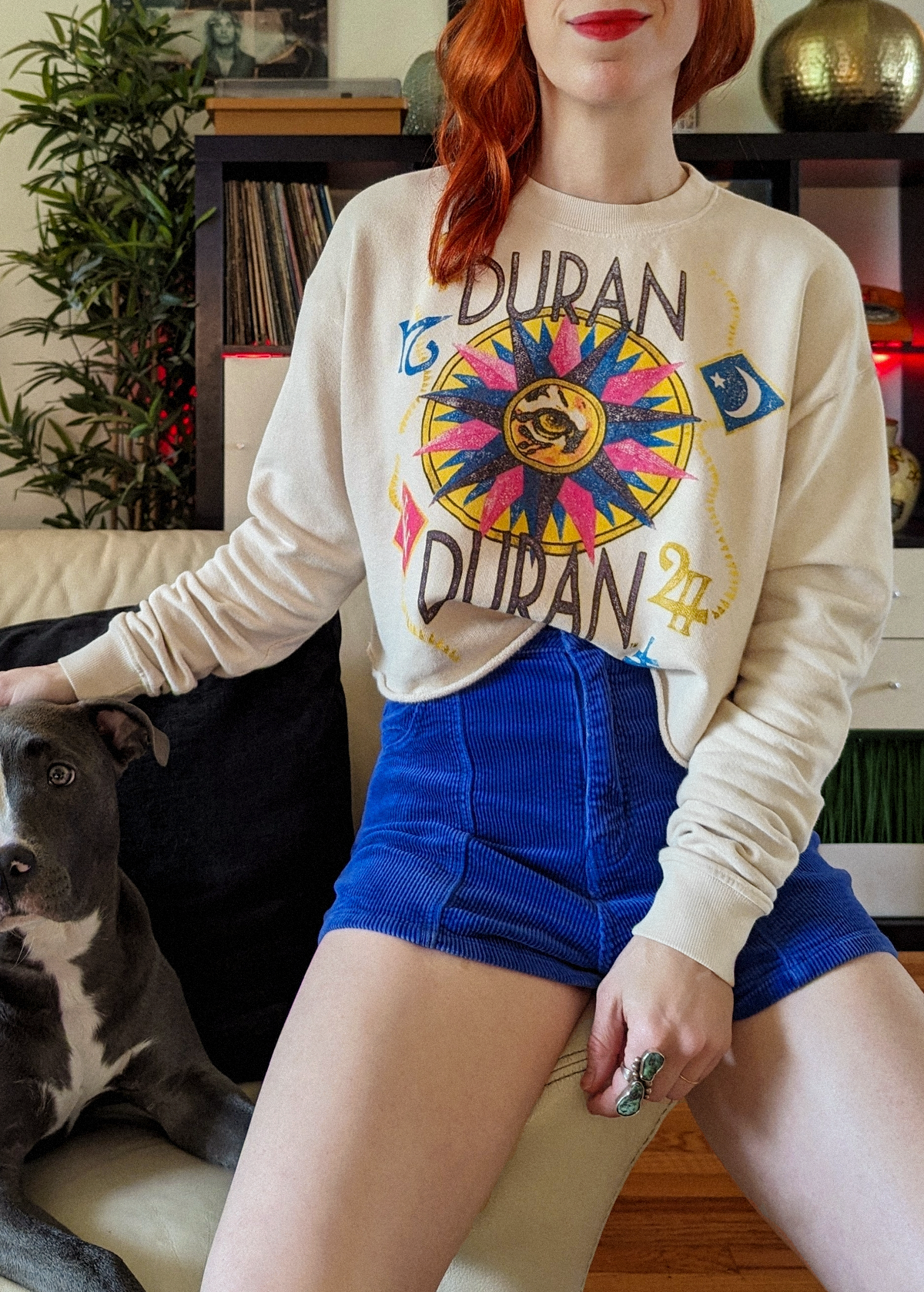 Daydreamer LA Duran Duran Seven and the Ragged Tiger 1984 Tour Crop Sweatshirt. Made in USA and officially licensed