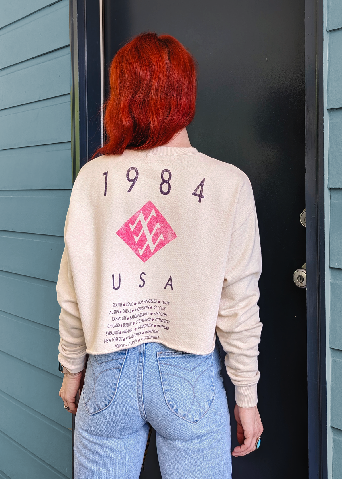 Daydreamer LA Duran Duran Seven and the Ragged Tiger 1984 Tour Crop Sweatshirt. Made in USA and officially licensed