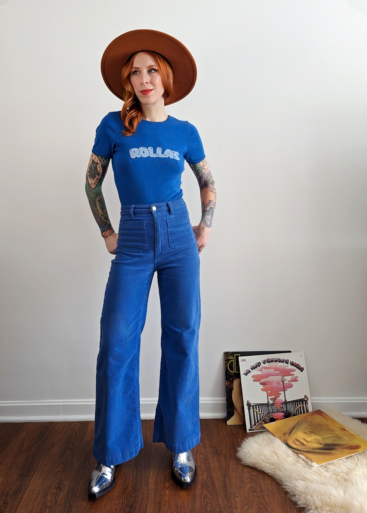 Billie Blue Stretch Denim Flare Jumpsuit By Rolla's Jeans – Black Salt