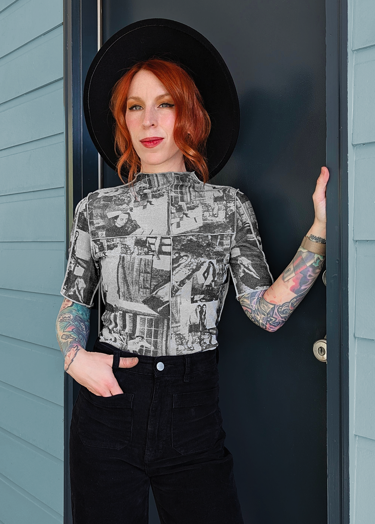 La Parisienne Photo Prints Top