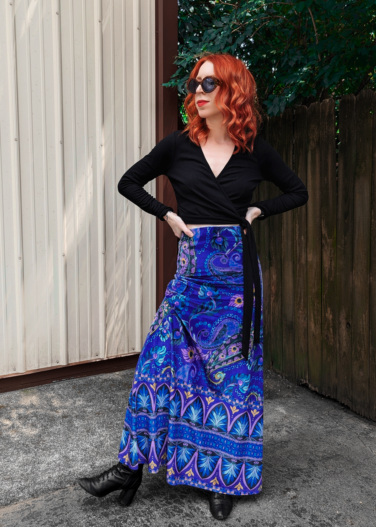 Mystic Lagoon Sinead Velvet Maxi Skirt