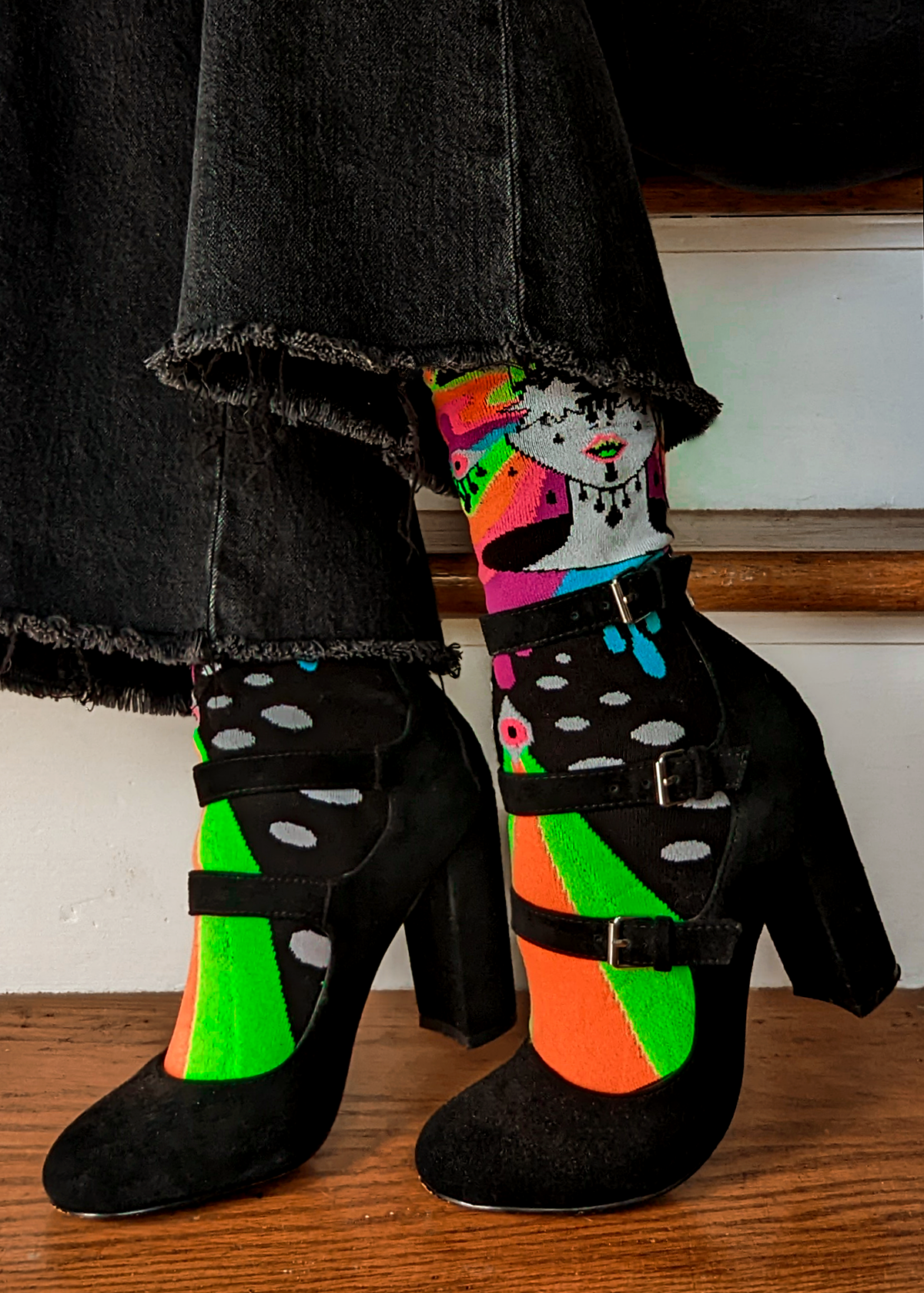 rainbow socks, From Sock Dreams on Powell. HAHAHAHA YSABET.…